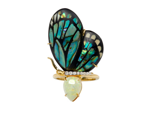 Opal Marquetry Butterfly Wing Ring
