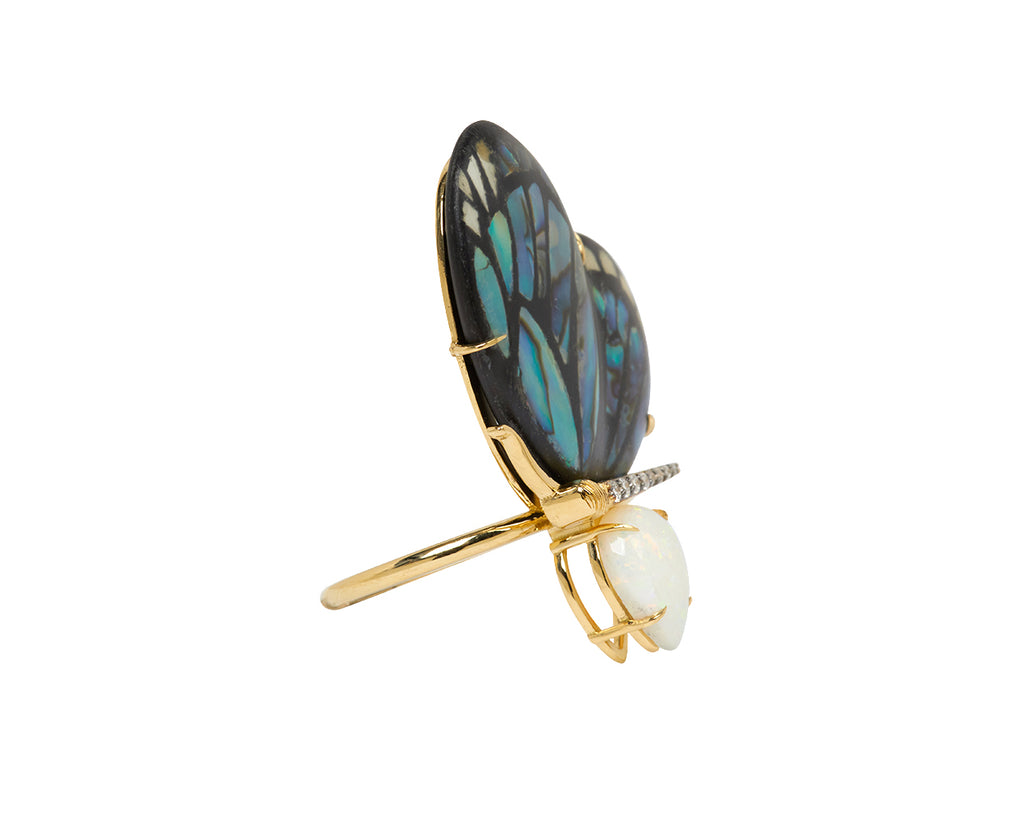 Opal Marquetry Butterfly Wing Ring