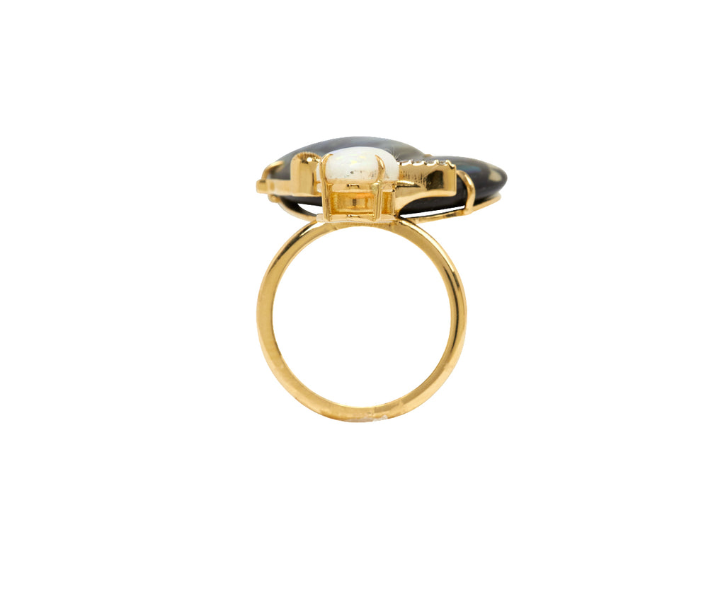 Opal Marquetry Butterfly Wing Ring