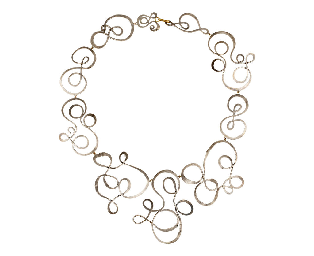 Silver Calligraphic Crazy Necklace