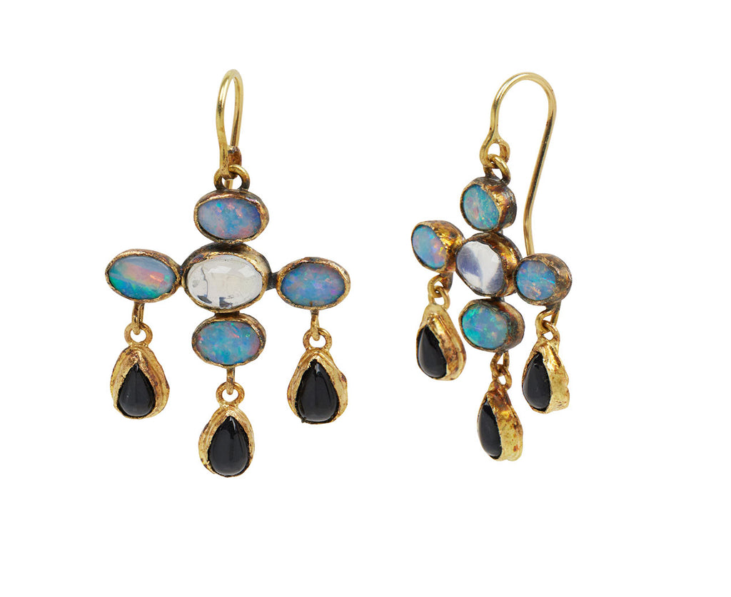 Art deco opal earrings hot sale