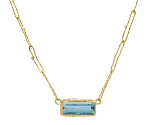 Rectangular Aquamarine Echo Necklace