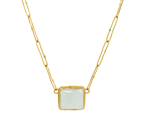 Judy Geib Cabochon Aquamarine Echo Necklace