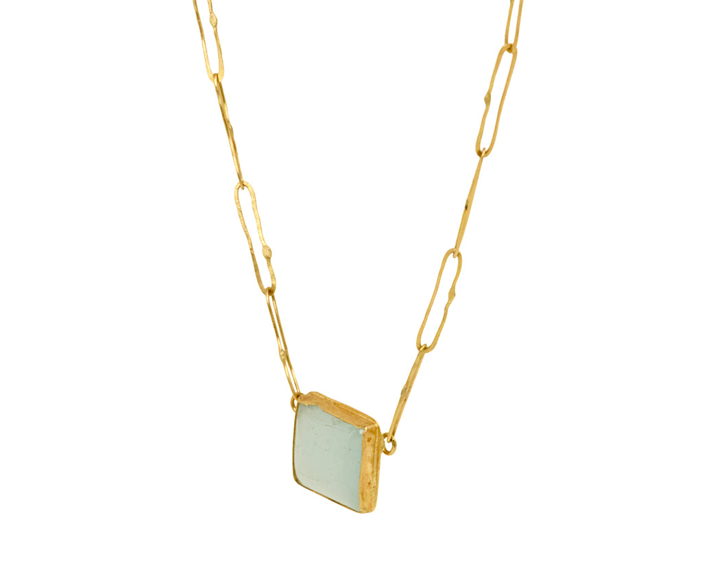Judy Geib Cabochon Aquamarine Echo Necklace - side