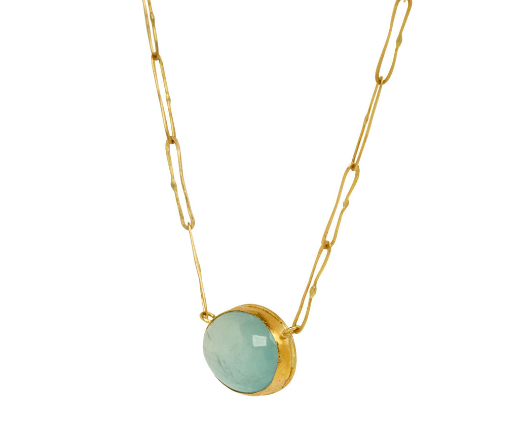 Cabochon Aquamarine Echo Necklace