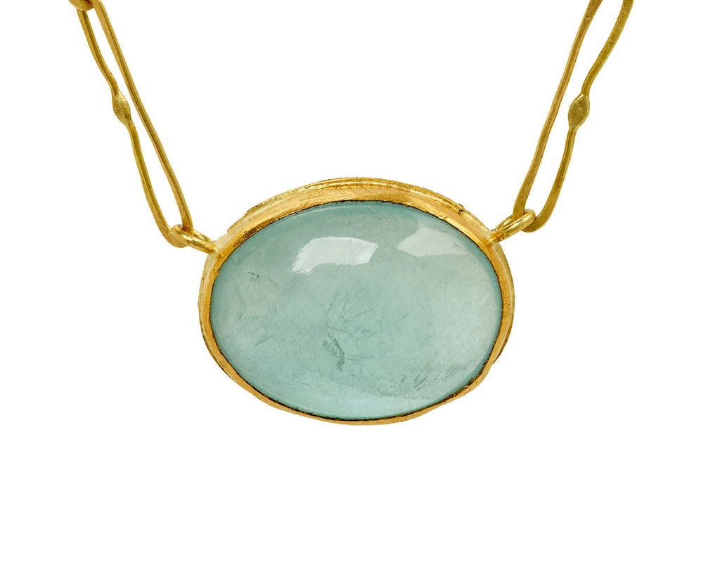 Cabochon Aquamarine Echo Necklace