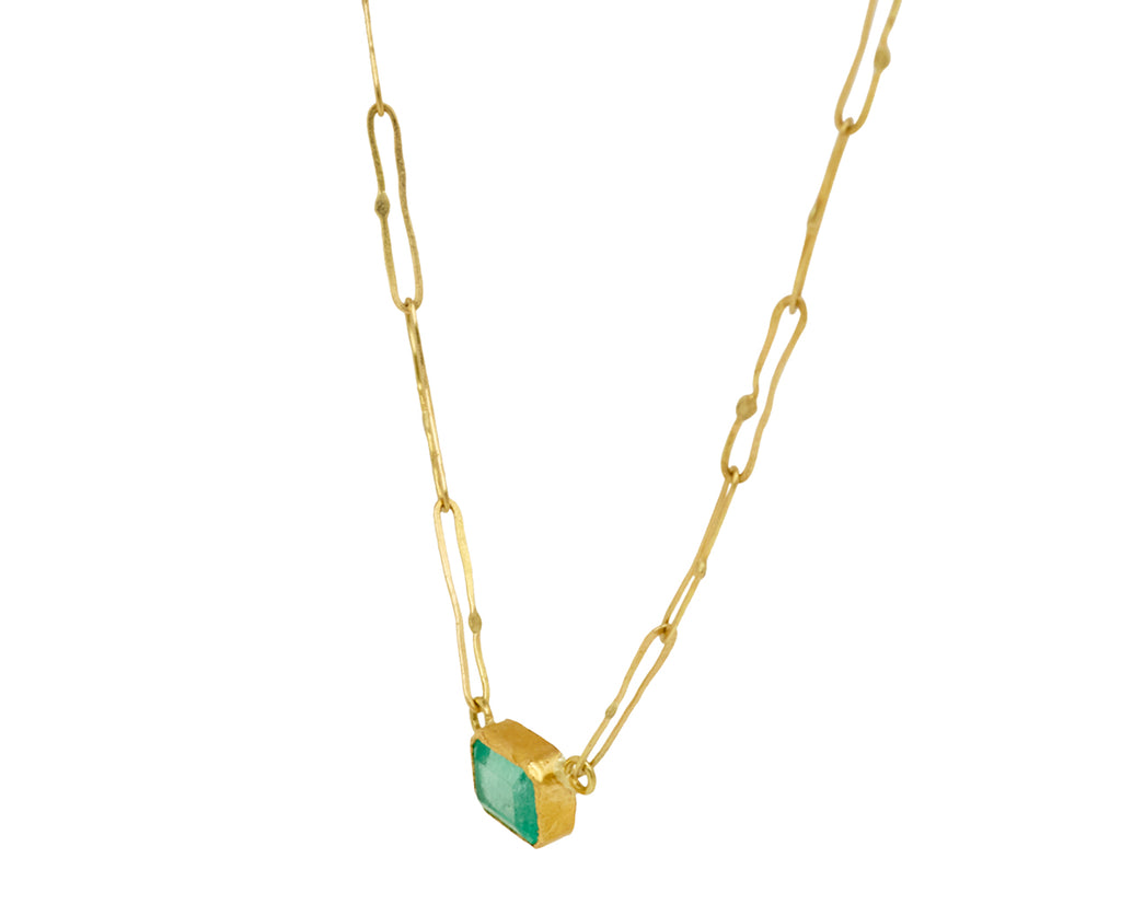Judy Geib Colombian Emerald Echo Necklace - side