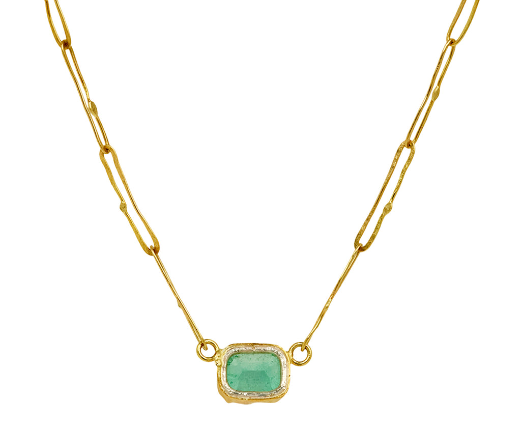 Judy Geib Colombian Emerald Echo Necklace - back