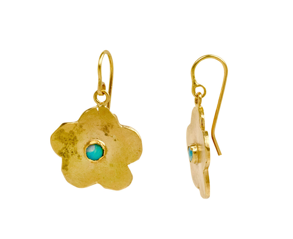 Judy Geib Cute Opal Cherry Blossom Earrings - side