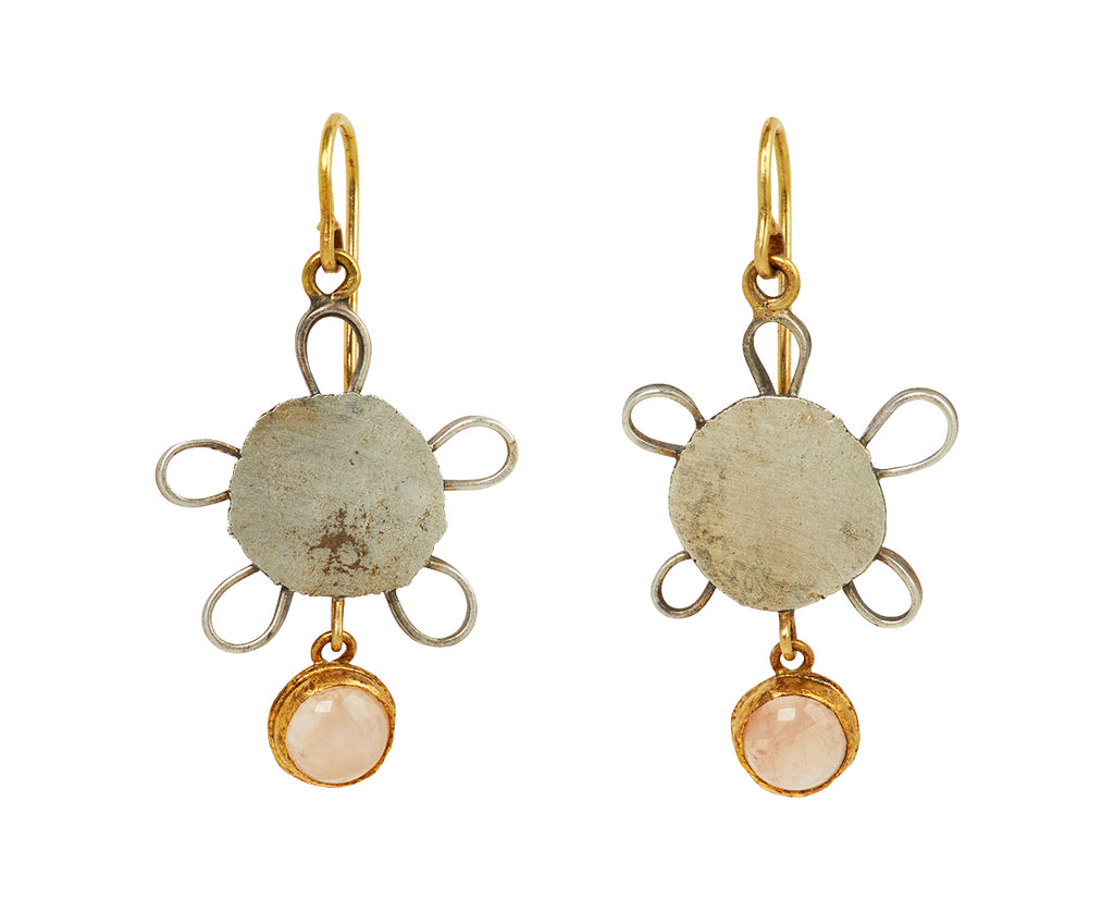 Large Rose Quartz Cherry Blossom Earrings - TWISTonline 
