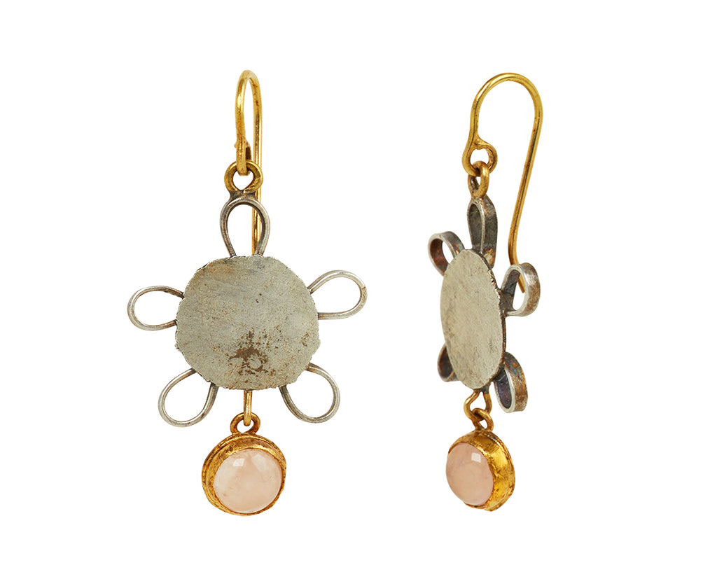 Large Rose Quartz Cherry Blossom Earrings - TWISTonline 