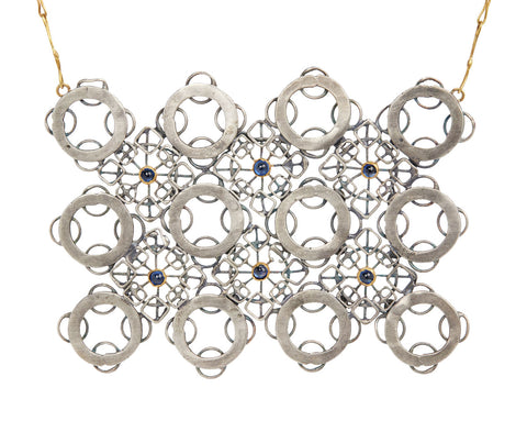 Sapphire Cosmic Ornament Pendant Necklace