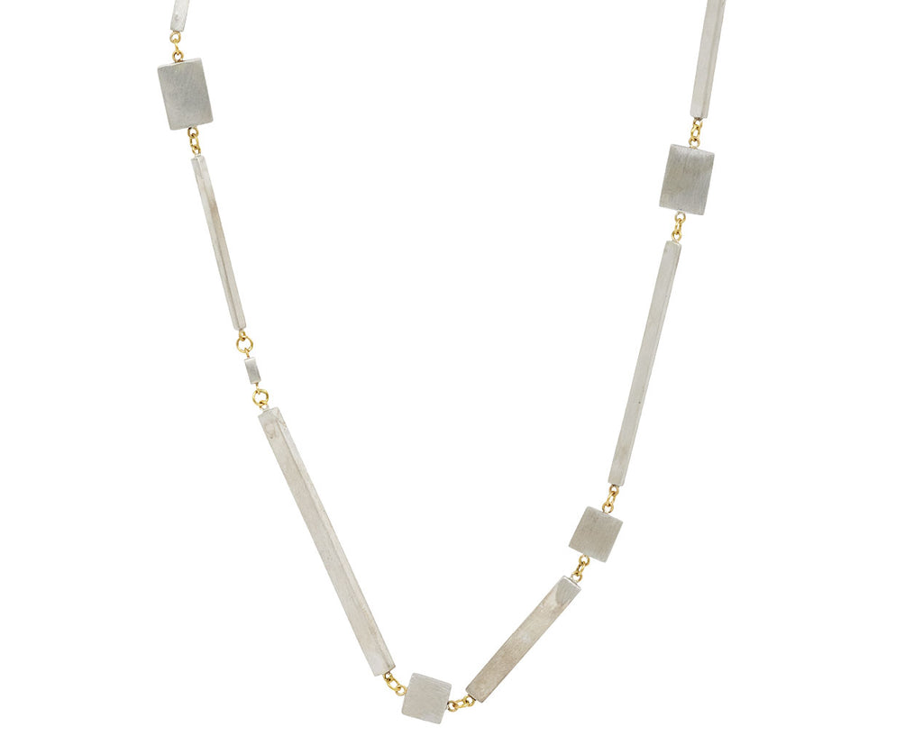 Cubic Silver Bar Necklace