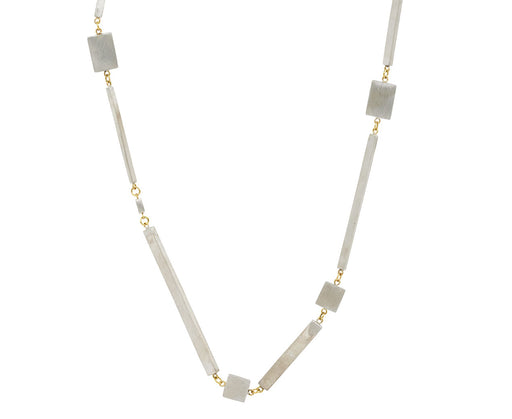 Cubic Silver Bar Necklace