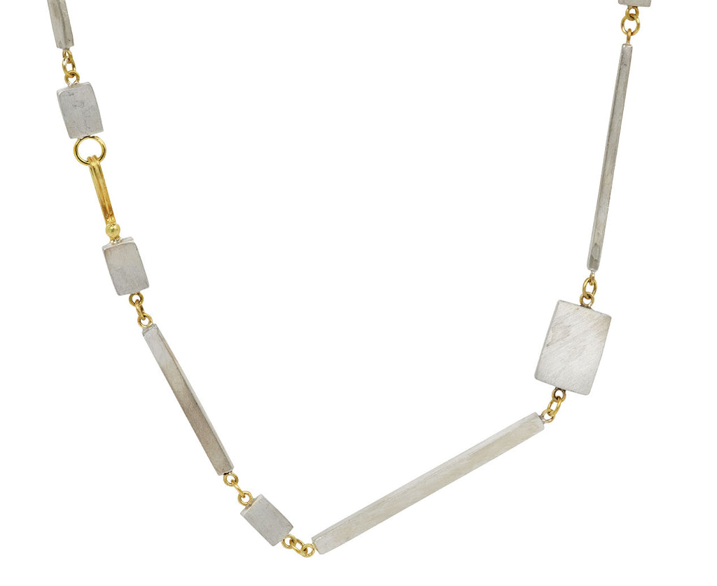 Cubic Silver Bar Necklace