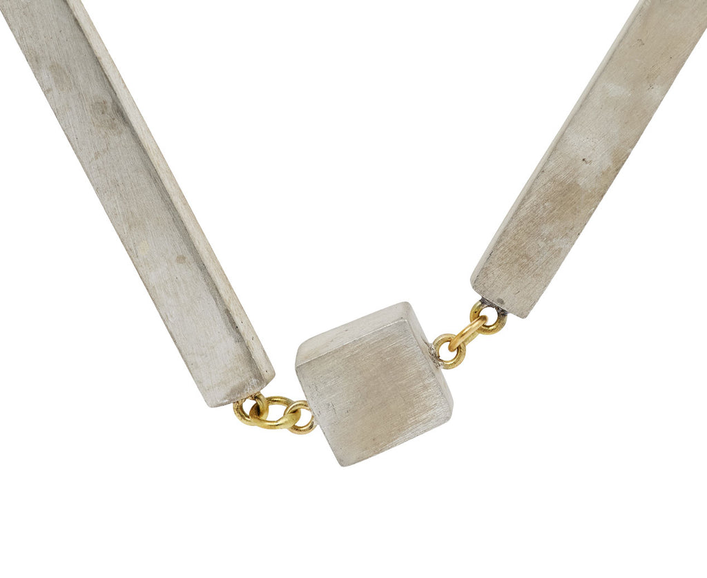Cubic Silver Bar Necklace