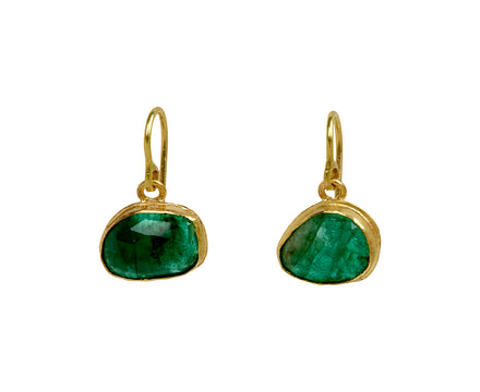 Judy Geib Rose Cut Emerald Earrings