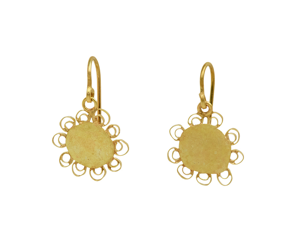 Judy Geib Gold Fun Flowery Squash Earrings