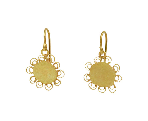 Judy Geib Gold Fun Flowery Squash Earrings