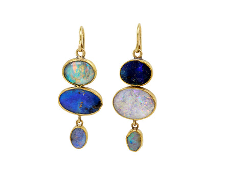 Triple Opal Drop Earrings