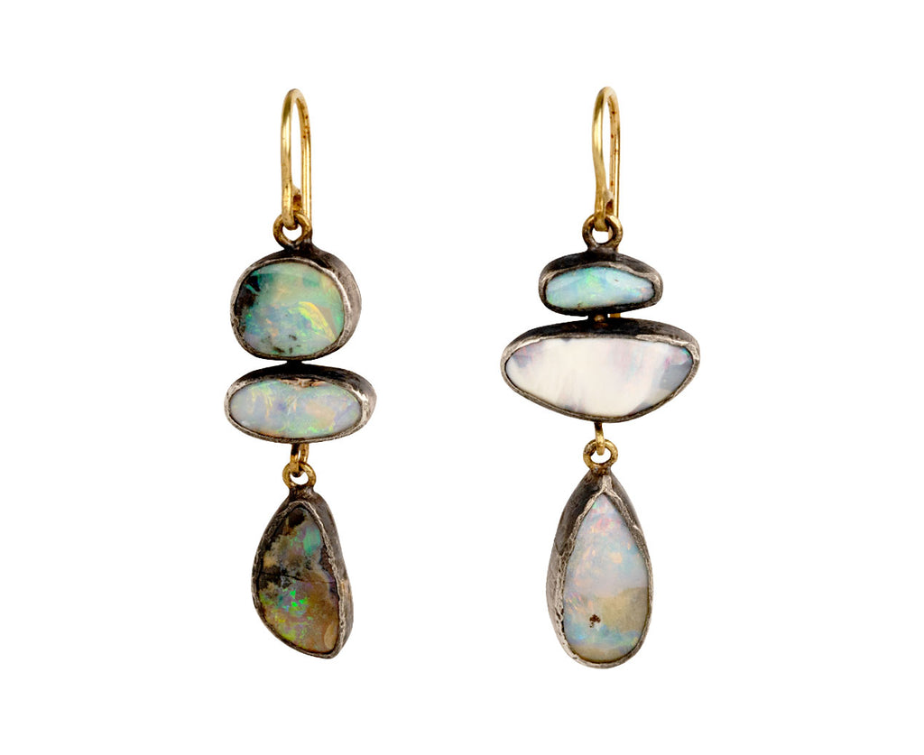 Judy Geib Opal Triple Drop Earrings
