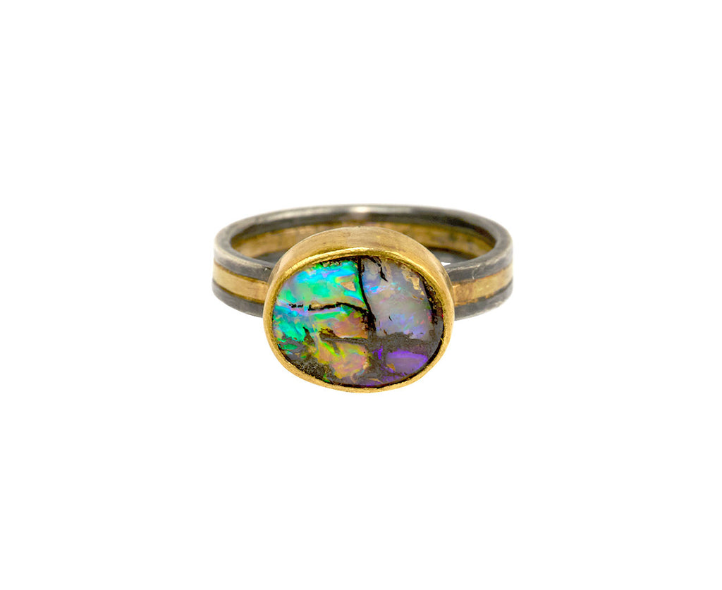 Judy Geib Small Flashy Opal Ring