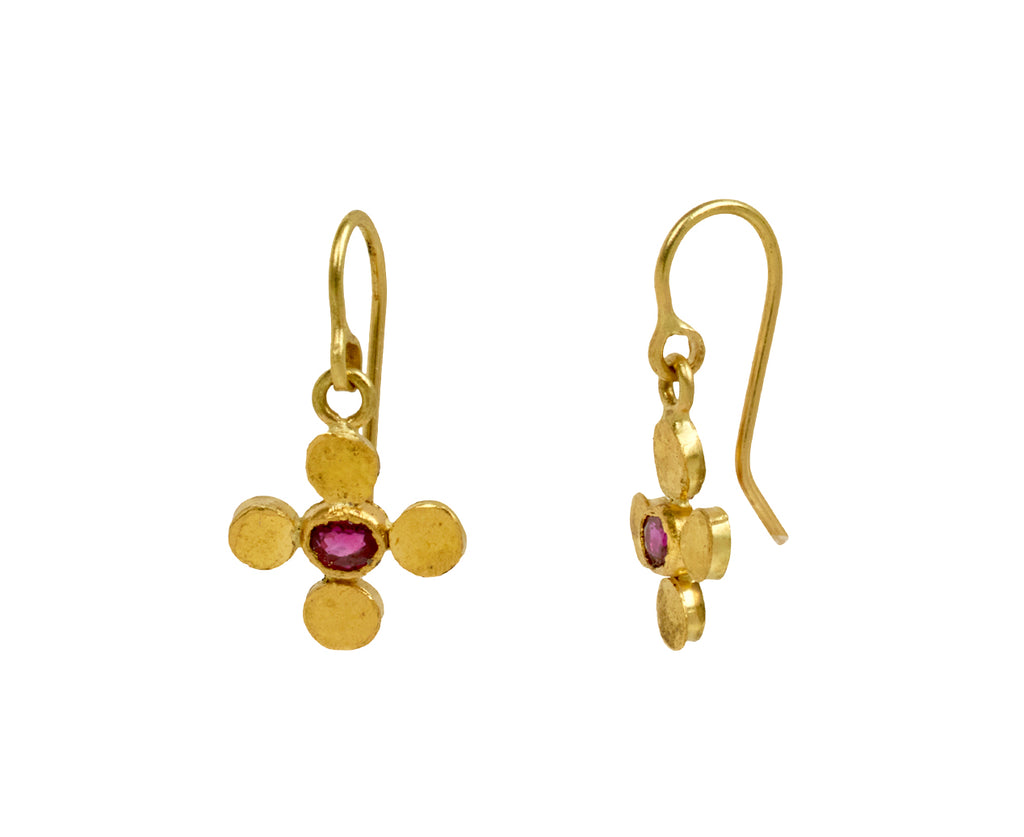Judy Geib Ruby Squash Earrings - side