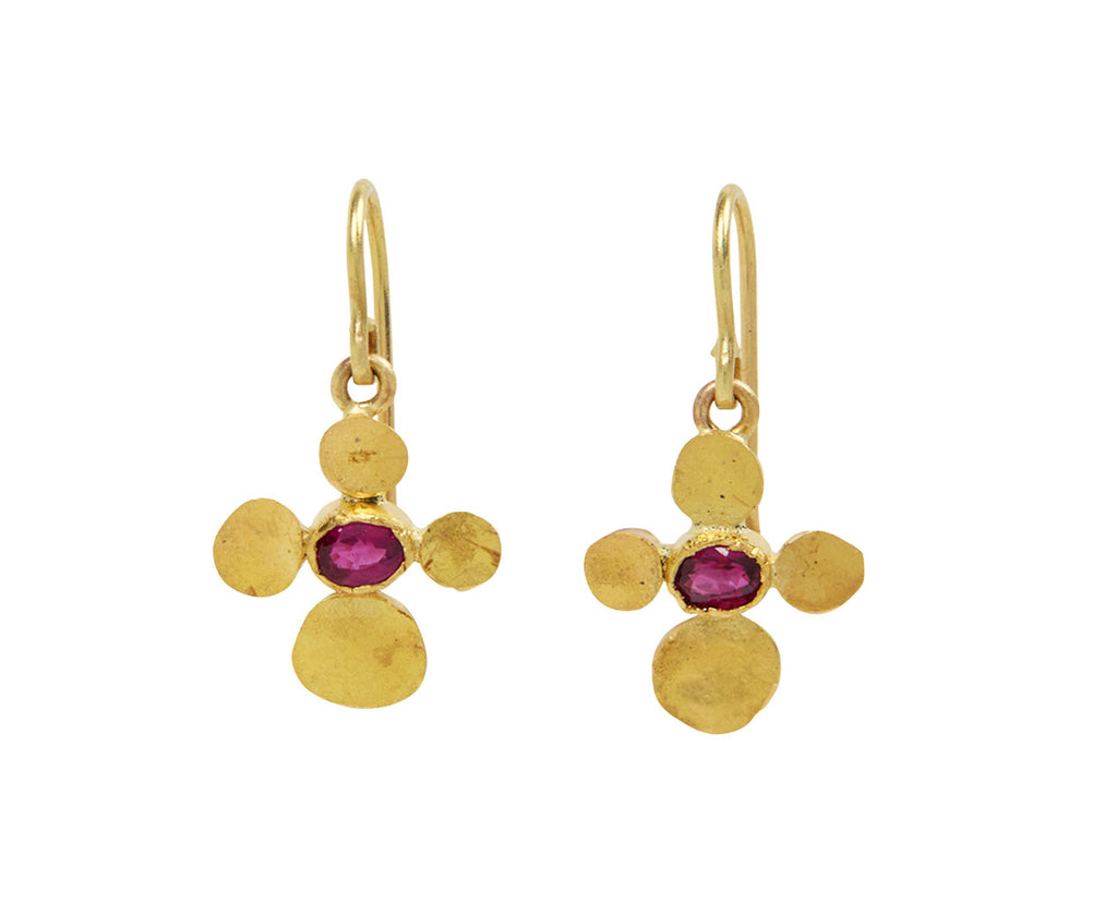 Judy Geib Cushion Ruby Squash Earrings