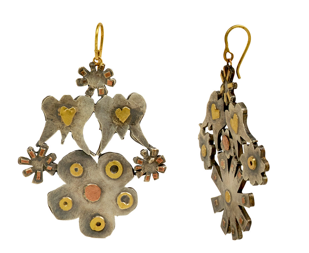 Judy Geib Simpler Smorsgasbord Folkloric Earrings - side