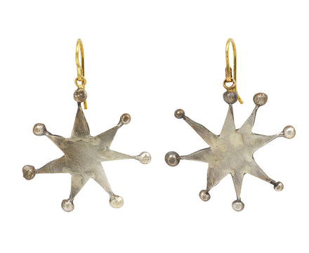 Silver Sheriff Star Earrings