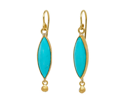 Marquise Turquoise and Drop Earrings