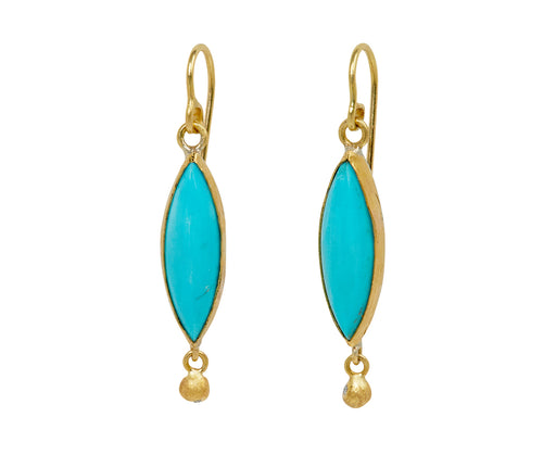 Marquise Turquoise and Drop Earrings