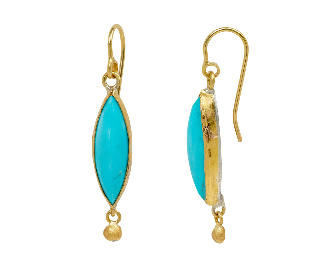 Marquise Turquoise and Drop Earrings