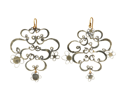 Large Wispy Flower Earrings - TWISTonline 