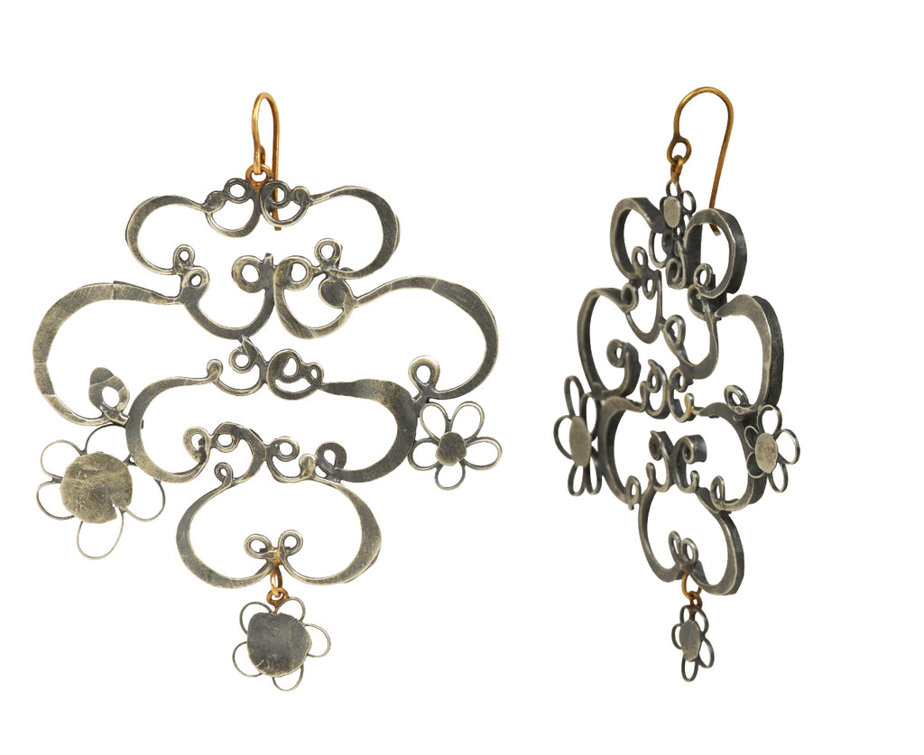 Large Wispy Flower Earrings - TWISTonline 