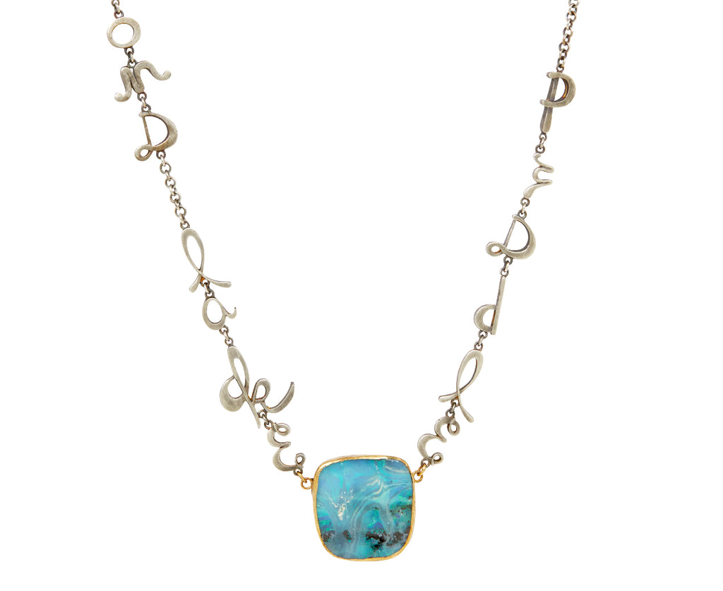 Watery Themed Opal Necklace