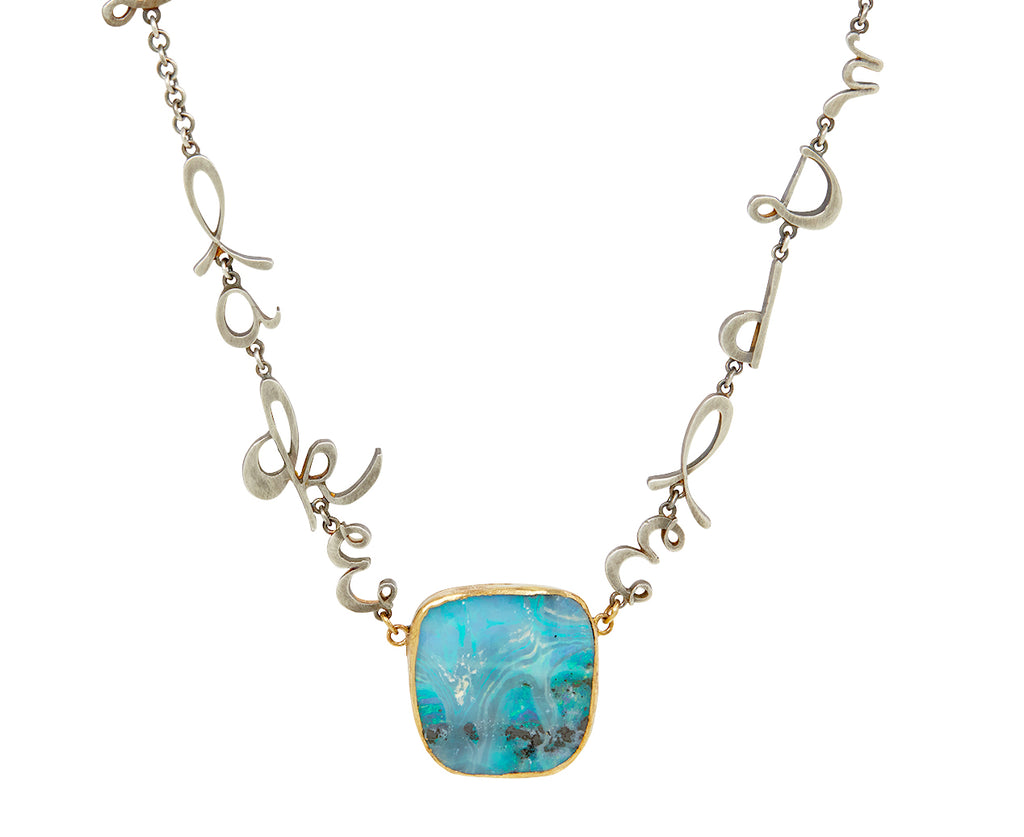 Watery Themed Opal Necklace