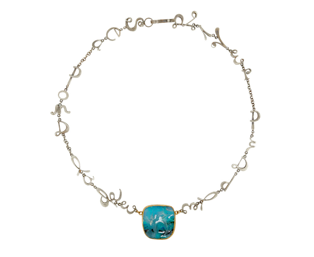 Watery Themed Opal Necklace