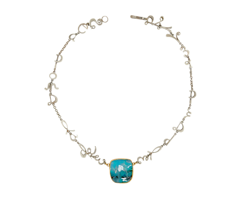 Watery Themed Opal Necklace
