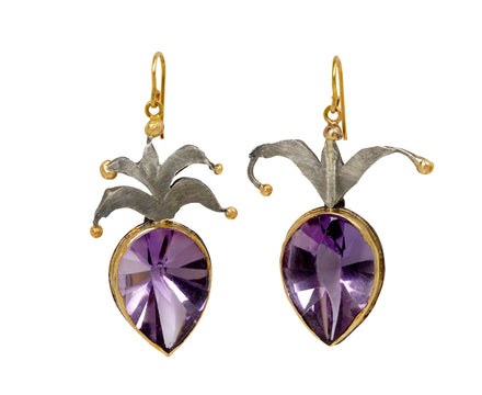 Amethyst Tulip Top Earrings