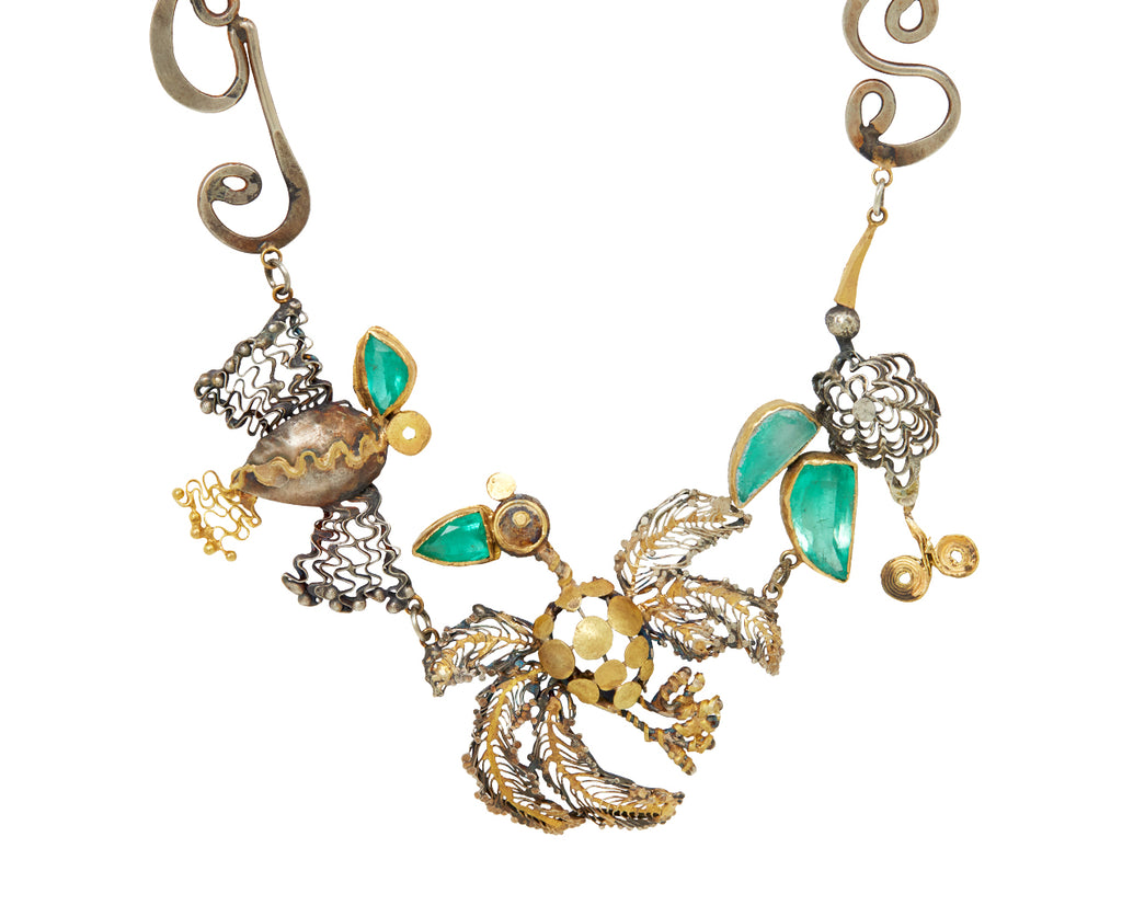 Colombian Emerald Birdsong Necklace