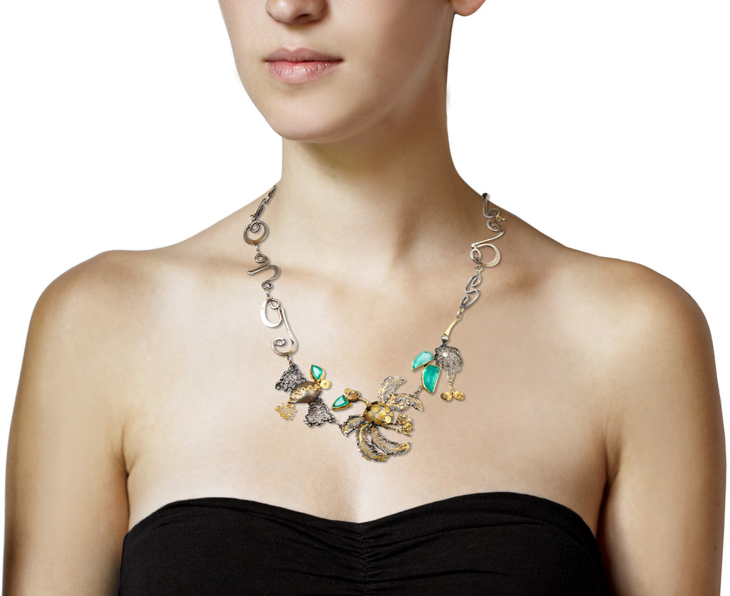 Colombian Emerald Birdsong Necklace