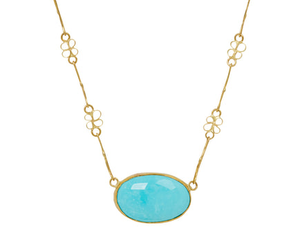 Flowery Chain Persian Turquoise Necklace
