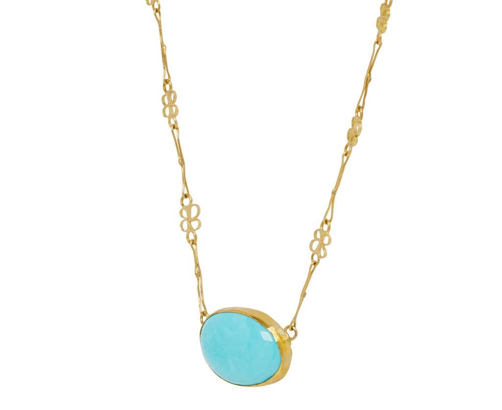Flowery Chain Persian Turquoise Necklace