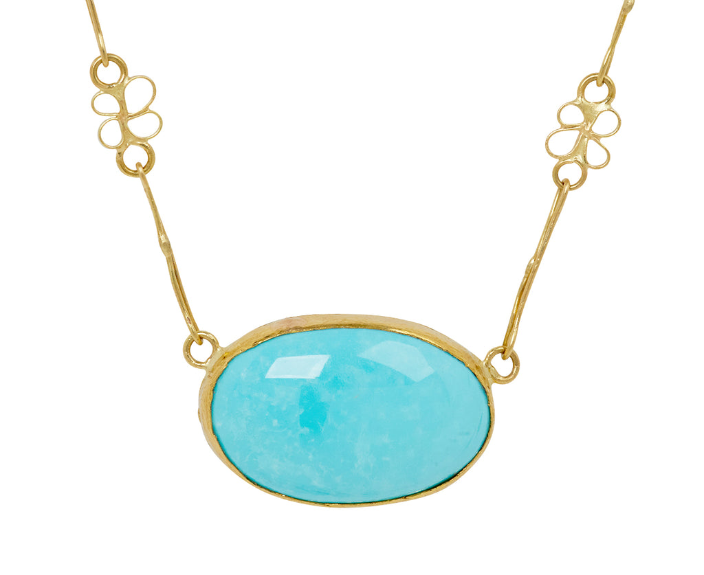 Flowery Chain Persian Turquoise Necklace