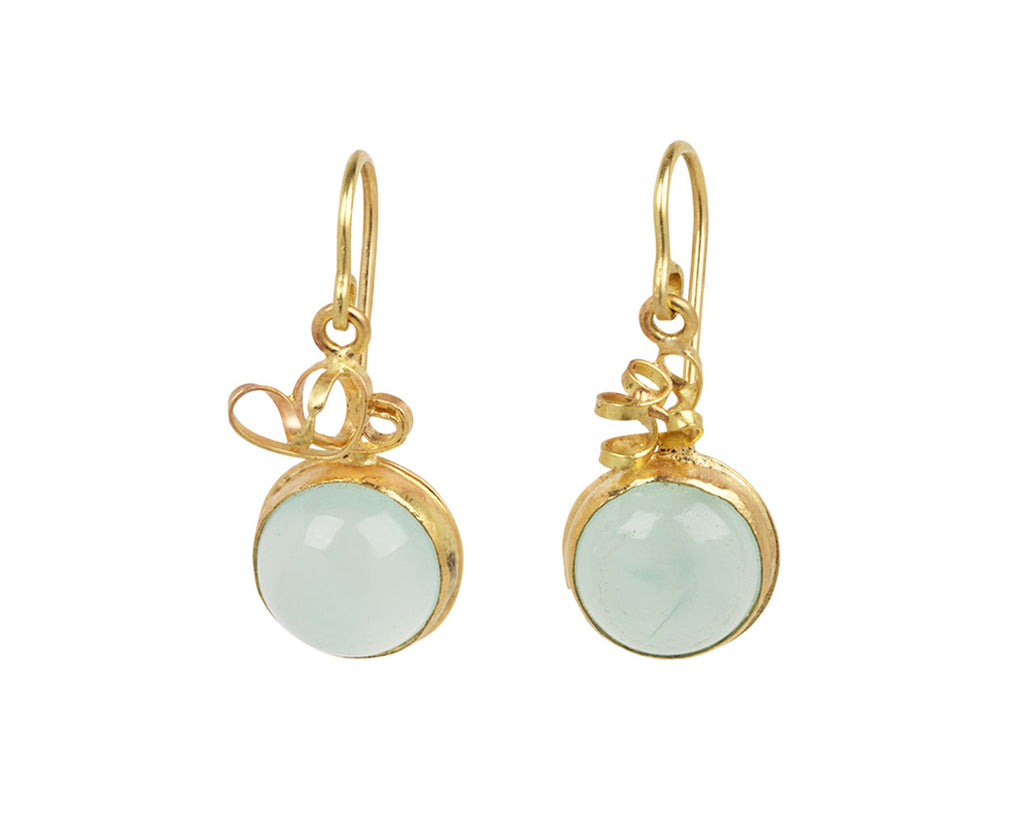 Judy Geib Cabochon Chalcedony Tangled Top Earrings