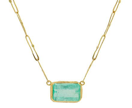 Pale Green Colombian Emerald Echo Necklace