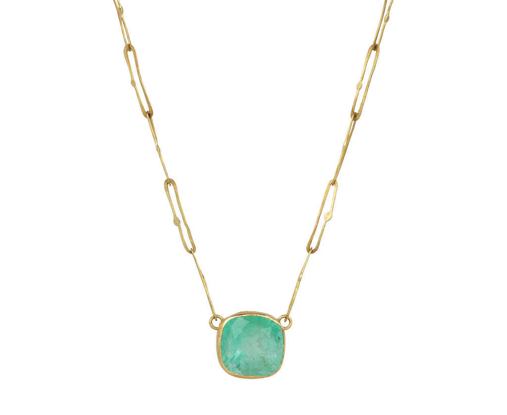 Light Colombian Emerald Echo Necklace