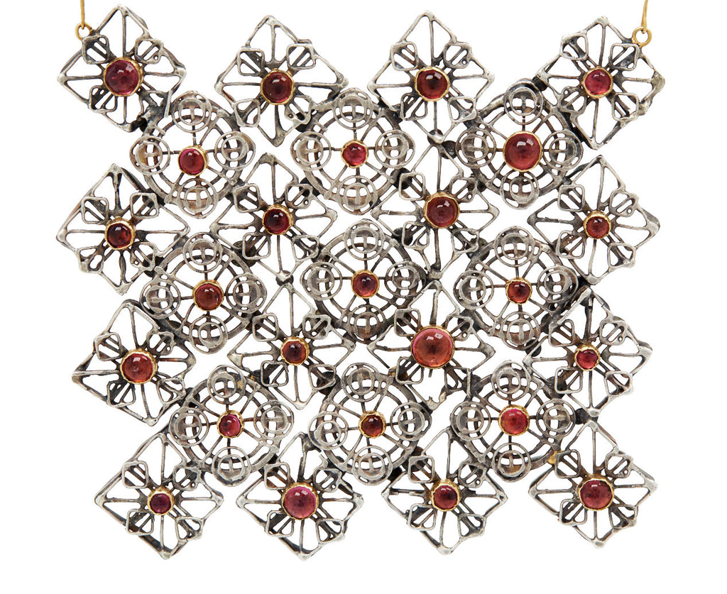 Pink Tourmaline Cosmic Ornament Necklace