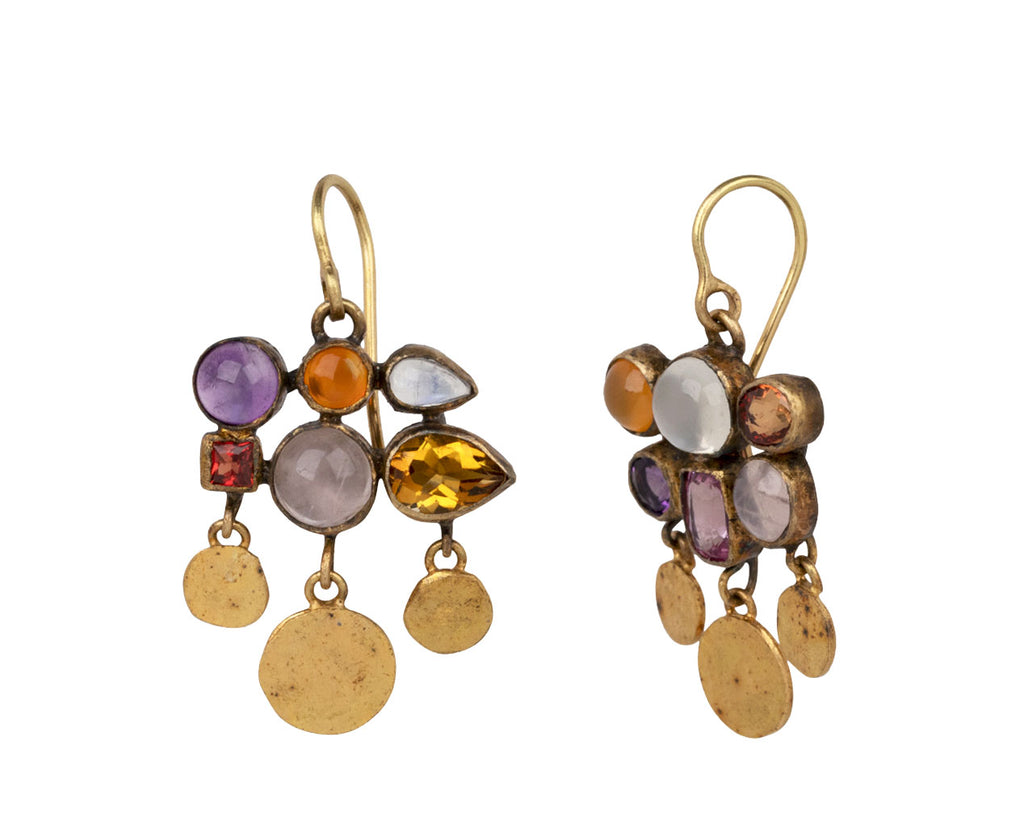 Confetti Multi Gemstone Squash Dangle Earrings